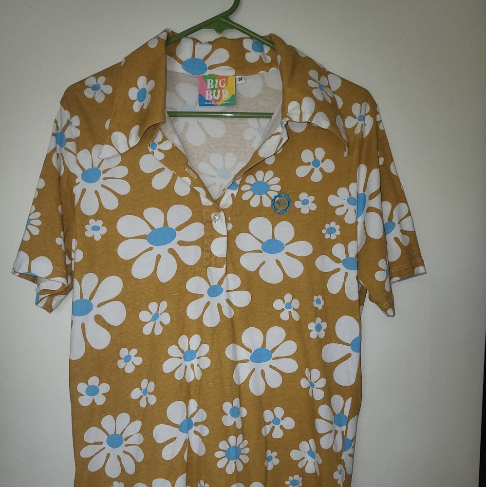 Big bud press Big daisy print top